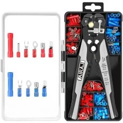 AIRAJ PRO Lot De 198 Pinces à Dénuder Automatiques, Pince à Dénuder 3 En 1 AWG10-24 Pince à Dénuder Professionnelle, Pince à Dénuder Et Pince à Dénuder Auto-ajustable Pour Couper, Dénuder, Sertir