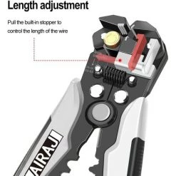 AIRAJ PRO Lot De 198 Pinces à Dénuder Automatiques, Pince à Dénuder 3 En 1 AWG10-24 Pince à Dénuder Professionnelle, Pince à Dénuder Et Pince à Dénuder Auto-ajustable Pour Couper, Dénuder, Sertir -Pince et tenaille Soldes 59894805 4