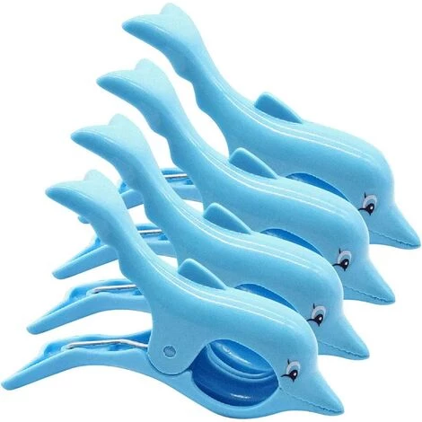 GALOZZOIT Grosses Pinces à Transat Épingles à Serviette De Plage Renforcés Épingles En Plastique Pour Serviette De Plage, Couverture, Vêtements, Tapis, Dauphin X 4 Pièces 1 GALOZZOIT Grosses Pinces à Transat Épingles à Serviette De Plage Renforcés Épingles En Plastique Pour Serviette De Plage, Couverture, Vêtements, Tapis, Dauphin X 4 Pièces