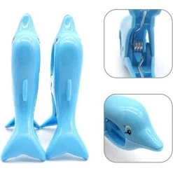 GALOZZOIT Grosses Pinces à Transat Épingles à Serviette De Plage Renforcés Épingles En Plastique Pour Serviette De Plage, Couverture, Vêtements, Tapis, Dauphin X 4 Pièces 9 GALOZZOIT Grosses Pinces à Transat Épingles à Serviette De Plage Renforcés Épingles En Plastique Pour Serviette De Plage, Couverture, Vêtements, Tapis, Dauphin X 4 Pièces -Pince et tenaille Soldes 60000335 5