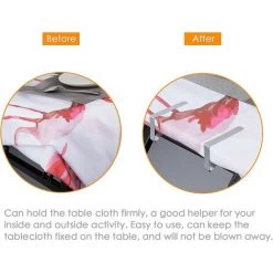 DENUOTOP Pinces à Nappes Lot De 24 Pinces à Nappe En INOX Pinces À Nappe De Table Ressort -Pince et tenaille Soldes 60008350 5