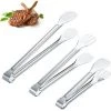 GRID COOL Pinces Cuisine Ensemble, Pince Barbecue En Acier Inoxydable,3 PincesAnti-adhésive Et Résistant à La Chaleur De Pinces Grill Pour (argent)(33,8 Cm, 28,2 Cm, 24,1 Cm)