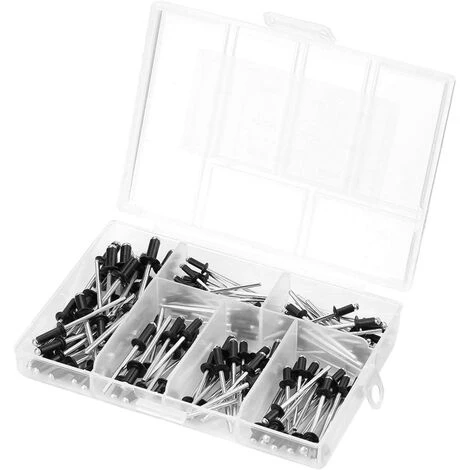 READCLY 120 Pièces Rivets Noir, Kit De Rivets Aveugles En Aluminium, M2.4/M3.0/M3.2/M4 Assortiment De Rivets Pop Pour Rivets électriques Pistolets à Riveter Pneumatiques 2 READCLY 120 Pièces Rivets Noir, Kit De Rivets Aveugles En Aluminium, M2.4/M3.0/M3.2/M4 Assortiment De Rivets Pop Pour Rivets électriques Pistolets à Riveter Pneumatiques – Image 2