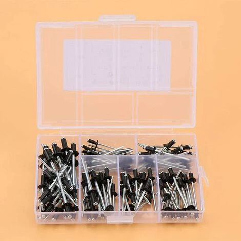 READCLY 120 Pièces Rivets Noir, Kit De Rivets Aveugles En Aluminium, M2.4/M3.0/M3.2/M4 Assortiment De Rivets Pop Pour Rivets électriques Pistolets à Riveter Pneumatiques 4 READCLY 120 Pièces Rivets Noir, Kit De Rivets Aveugles En Aluminium, M2.4/M3.0/M3.2/M4 Assortiment De Rivets Pop Pour Rivets électriques Pistolets à Riveter Pneumatiques – Image 4