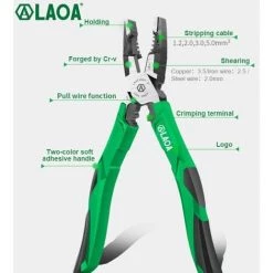 PINCE DE SERRAGE,pince à Dénuder électrique à Long Nez, Multifonction, Coupe Fil, Pince à Sertir Les Bornes De Câ,7.5inch FUIENKO -Pince et tenaille Soldes 60420037 3
