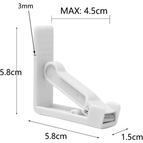 NAXUNNN Lot De 4 Pinces De Nappe En Plastique Blanc Avec Pince Réglable à Haute Tension, épaisseur De Table D'env. 4,5cm, Pince De Table Pour Jardin, Pique-Nique, Fête, Cuisine Et Restaurant. 5,8x5,8x1,5 Cm 2 NAXUNNN Lot De 4 Pinces De Nappe En Plastique Blanc Avec Pince Réglable à Haute Tension, épaisseur De Table D'env. 4,5cm, Pince De Table Pour Jardin, Pique-Nique, Fête, Cuisine Et Restaurant. 5,8x5,8x1,5 Cm – Image 2