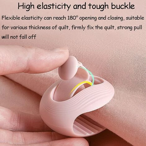 AOUGO Couette Clips Couverture, Consolateur De Fixation No Pins Non Slip Couettes Grippers Anti Mouvement Lit Clip Feuille Quilt Pince Sans Aiguille, 4.5X4.5X2Cm, 12 Pcs Rose 4 AOUGO Couette Clips Couverture, Consolateur De Fixation No Pins Non Slip Couettes Grippers Anti Mouvement Lit Clip Feuille Quilt Pince Sans Aiguille, 4.5X4.5X2Cm, 12 Pcs Rose – Image 4