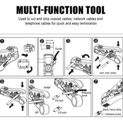 MACARON Outil De Dénudage De Câble Réseau 1PCS, Câble Coaxial Et Câble De Données LO-Ron -Pince et tenaille Soldes 61047659 5