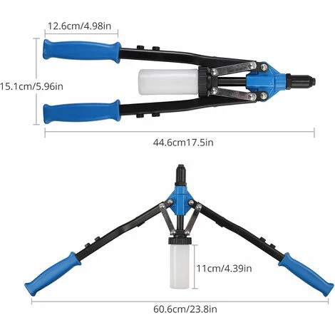 GETLITOOL Pince à Rivets Pistolet à Rivet Professionnelle Aveugle Outil 3,2-6,4 Mm Outils De Réparation De Riveteuse à Main + 200PCS Rivets Résistants En Aluminium Pistolet à Rivet 2 GETLITOOL Pince à Rivets Pistolet à Rivet Professionnelle Aveugle Outil 3,2-6,4 Mm Outils De Réparation De Riveteuse à Main + 200PCS Rivets Résistants En Aluminium Pistolet à Rivet – Image 2