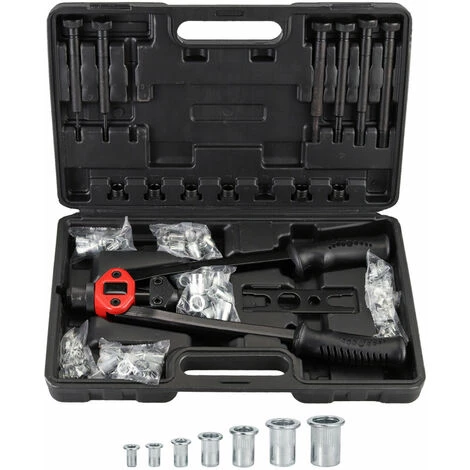 GETLITOOL 16 '' Pistolet à Riveter à Main Robuste Pince à Riveter M3,M4,M5,M6,M8,M10,M12 Outils De Rivetage Avec Système De Réglage Des écrous 100 Pièces 2 GETLITOOL 16 '' Pistolet à Riveter à Main Robuste Pince à Riveter M3,M4,M5,M6,M8,M10,M12 Outils De Rivetage Avec Système De Réglage Des écrous 100 Pièces – Image 2