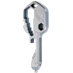 MODOU - Porte-clé Multi-outils - 24 Fonctions Acier Inoxydable Clé Multi-outils Avec Tournevis Outil De Décapage Outil De Coupe De Fil - 1PC Argent