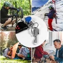 MODOU - Porte-clé Multi-outils - 24 Fonctions Acier Inoxydable Clé Multi-outils Avec Tournevis Outil De Décapage Outil De Coupe De Fil - 1PC Argent 7 MODOU - Porte-clé Multi-outils - 24 Fonctions Acier Inoxydable Clé Multi-outils Avec Tournevis Outil De Décapage Outil De Coupe De Fil - 1PC Argent -Pince et tenaille Soldes 61171271 3