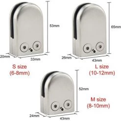 HIASDFLS 8 PCS (6-8mm) Pince à Verre, En Acier Inoxydable 304 Support De Serrage Clamp Clip Plat Main Courante Fenêtre Balustrade Réglable Escalier Salle De Bains 9 HIASDFLS 8 PCS (6-8mm) Pince à Verre, En Acier Inoxydable 304 Support De Serrage Clamp Clip Plat Main Courante Fenêtre Balustrade Réglable Escalier Salle De Bains -Pince et tenaille Soldes 61242924 5