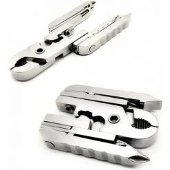 NAXUNNN Pince à Outils Multifonctions Tech Mini Pliable à Chaîneportable Mini Tournevis Combiné Extérieur, Décapsuleur Et Tournevis Et Extracteur De Fil Et Règle En Pouces Et Pince Pour Carte SIM 15 à 1