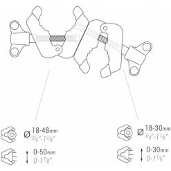 PIHER Double Pince Multiclamp Serrage Mobile Pour étai -Pince et tenaille Soldes 61401592 4