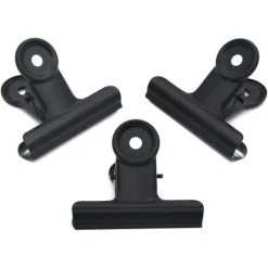 GRID COOL Noir Métal Bulldog Binder Clips, 3 Pack 2 Pouces Grande Charnière Trombones Pinces Pour Sacs De Nourriture, Photos, Artisanat D'art, Fournitures De Bureau à Domicile (51mm)