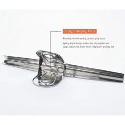 GRID COOL Extra Large Bouledogue Clips, 2 Pack 30cm En Acier Inoxydable Jumbo Géant Liant Clips Papier Pinces Support Pour Planche à Dessin, Art, Enseignants, Bureau à Domicile (argent) -Pince et tenaille Soldes 61663687 5