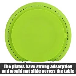 MEZHENG Assiette Divisée Pour Tout-Petits - Assiettes Divisées En Silicone Pour Tout-Petits DIY Nourriture Complémentaire Napperon Ventouse Pour Bébés Enfants(Vert) -Pince et tenaille Soldes 62342551 4