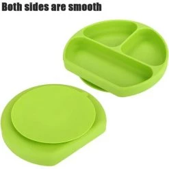 MEZHENG Assiette Divisée Pour Tout-Petits - Assiettes Divisées En Silicone Pour Tout-Petits DIY Nourriture Complémentaire Napperon Ventouse Pour Bébés Enfants(Vert) -Pince et tenaille Soldes 62342551 5