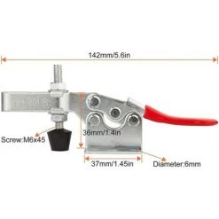 PREMIER 10pcs Pince à Genouillère, 201 Sauterelle De Serrage Pince à Bascule En Métal Horizontal Sauterelle Serrage Barre De Dégagement, Capacité De Maintien Environ 59 Lbs, Antidérapant -Pince et tenaille Soldes 63107648 3