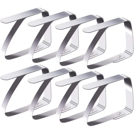 LYCXAMES 8 Pinces à Nappe En Acier Inoxydable, Pinces à Nappes, Pinces à Couvertures De Table, Pinces à Nappes, Pinces à Nappes - Argent 1 LYCXAMES 8 Pinces à Nappe En Acier Inoxydable, Pinces à Nappes, Pinces à Couvertures De Table, Pinces à Nappes, Pinces à Nappes - Argent