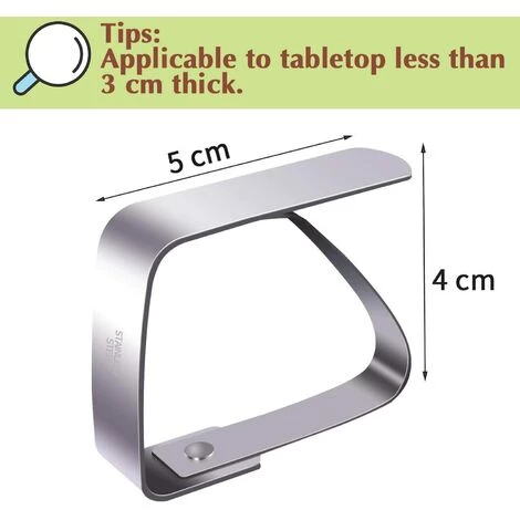 LYCXAMES 8 Pinces à Nappe En Acier Inoxydable, Pinces à Nappes, Pinces à Couvertures De Table, Pinces à Nappes, Pinces à Nappes - Argent 2 LYCXAMES 8 Pinces à Nappe En Acier Inoxydable, Pinces à Nappes, Pinces à Couvertures De Table, Pinces à Nappes, Pinces à Nappes - Argent – Image 2