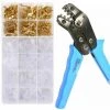 Brass Terminalsplier -Jeu De Connecteurs De Fils électriques à Sertir Avec Pince à Sertir FUIENKO