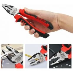Pince Coupante Universelle à Long Nez Pour électricien, Outils Multifonctionnels,8 Inch Diagonal FUIENKO -Pince et tenaille Soldes 63778363 3