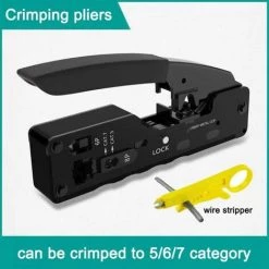 Pince à Câble Réseau Multifonctionnelle, Pince à Queue'aronde, Tête En Cristal Pour Cinq-six-se FUIENKO