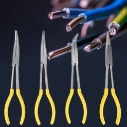 Pince Electricien Jeu De Pinces à Bec Long En Acier Au Carbone FUIENKO 6 Pince Electricien Jeu De Pinces à Bec Long En Acier Au Carbone FUIENKO -Pince et tenaille Soldes 63779592 3