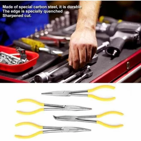 Pince Electricien Jeu De Pinces à Bec Long En Acier Au Carbone FUIENKO 4 Pince Electricien Jeu De Pinces à Bec Long En Acier Au Carbone FUIENKO – Image 4