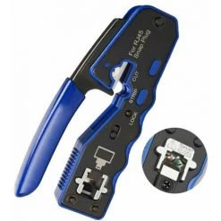 Outil De Sertissage De Câble Réseau RJ45 2 En 1 8P6P4P, Testeur à Trois Usages, Outil à Cliquet FUIENKO -Pince et tenaille Soldes 63779596 4