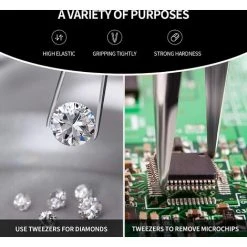 HKLFFJA Pince à épiler à Pointe Droite 3 Pièces Pince à épiler Isolante Pince à épiler Pour Extensions De Cils Pince à épiler Individuelle Pince à épiler Pointue En Acier Inoxydable Pince à épiler De Précision Pour Enlever Les éclats De Sourcils -Pince et tenaille Soldes 63800217 5