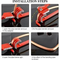 SINCèREETALI Cintreuse Tube, 3 En 1 Cintreuse 6mm / 8mm / 10mm Cintreuse Tube Cuivre Coupe Tube Cuivre 180 ° Cintreuse Manuelle De Tubes Robuste Pour La Tuyauterie De Gaz à L'eau De CVC - Rouge -Pince et tenaille Soldes 63818537 3