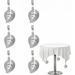 SINCèREETALI 6 Pièces Poids De Nappe,Pinces à Nappes En Acier Inoxydable,Ensembles Poids De Nappe,Décoratives Clip Nappe Poids De Nappe De Table Exterieur Pour Fête, Pique Nique,Intérieur, Camping En Plein Air