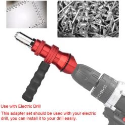 SUPERSELLER Adaptateur De Rivet électrique En Alliage D'aluminium Ensemble De Pièces De Conversion Pour Machine à Riveter Joint De Conversion Rapide Pour Machine à Riveter électrique Convient Pour Les Rivets De 2,4 à 4,8 Mm à Utiliser Avec Une Perceuse électrique - A 7 SUPERSELLER Adaptateur De Rivet électrique En Alliage D'aluminium Ensemble De Pièces De Conversion Pour Machine à Riveter Joint De Conversion Rapide Pour Machine à Riveter électrique Convient Pour Les Rivets De 2,4 à 4,8 Mm à Utiliser Avec Une Perceuse électrique - A -Pince et tenaille Soldes 63863073 3