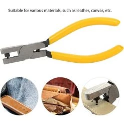 FR-LIFE Pince à Perforer Les Trous Jaune Oeillet En Cuir Bande Sangle Lien Ceinture Réparation à La Main Outils De Poinçon Magasin Famille Couramment Utilisé, BR-Vie -Pince et tenaille Soldes 63923459 5