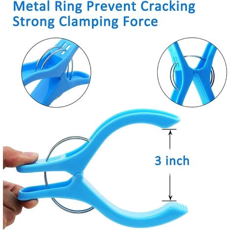 MEZHENG Grosses Pinces à Transat 16*8*2,4cm, Ipow 10PCS Pinces à Linge En Plastique Ressorts Renforcés Epingles à Clips Pour Serviette De Plage/Vêtement/Couettes/Draps,Utilisé Maison Ou Vacances,Multicolores 4 MEZHENG Grosses Pinces à Transat 16*8*2,4cm, Ipow 10PCS Pinces à Linge En Plastique Ressorts Renforcés Epingles à Clips Pour Serviette De Plage/Vêtement/Couettes/Draps,Utilisé Maison Ou Vacances,Multicolores – Image 4