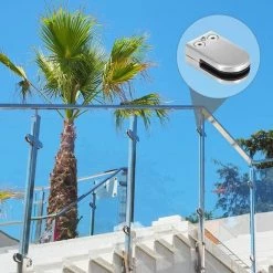 FOZIY Pince à Verre Pince De Verre En Acier Inoxydable Supports De Serrage En Verre De 6 à 8 Mm Clip En Verre Réglable Connexion à Dos Plat Pour Balustrade Escalier Main Courante 6 Pièces，argent -Pince et tenaille Soldes 64137165 5