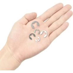 EAUDACè Lot De 130 Kit Anneau Circlip En E, 1,5mm-10mm Type E Anneau De Retenue En Acier Inoxydable Assortiment Avec Boîte De Rangement Pour Atelier, Bricoleur -Pince et tenaille Soldes 64174737 3