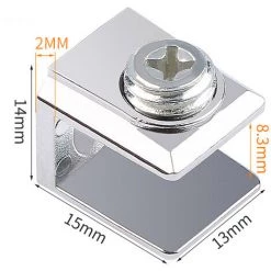 ELLE 10 Pièces De Pinces à Verre,support De Verre Réglable,pince De Support De Verre,support De Cloison En Verre Réglable,peuvent Installer(style 2)