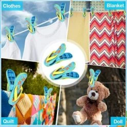 SLBRILLèRE 2 Pcs Pince à Linge En Plastique Pinces De Plage Pinces à Serviettes De Plage Grosse Pantoufles Pince Serviette De Piscine Clips -Pince et tenaille Soldes 64494541 4