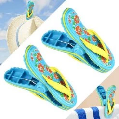 SLBRILLèRE 2 Pcs Pince à Linge En Plastique Pinces De Plage Pinces à Serviettes De Plage Grosse Pantoufles Pince Serviette De Piscine Clips -Pince et tenaille Soldes 64494541 5