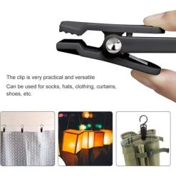 SLBRILLèRE 20 Pièces Grosse Pinces à Linge,Clip De Brise-Vent, Plastique épingle, Peut Pivoter à 360 Degrés(Noir) -Pince et tenaille Soldes 64497985 4