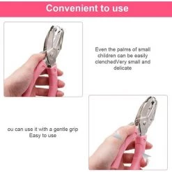 MERéTéET Pince Des Trous Pincez Pince Pince Punch Punch Punch Papier Punch Punch Punch Punch Punch Punch Punch Punch Punch Tool Fournitures 5mm Pour Outils De Bureau 16*7.5cm Rose，KoleZy -Pince et tenaille Soldes 64504347 3