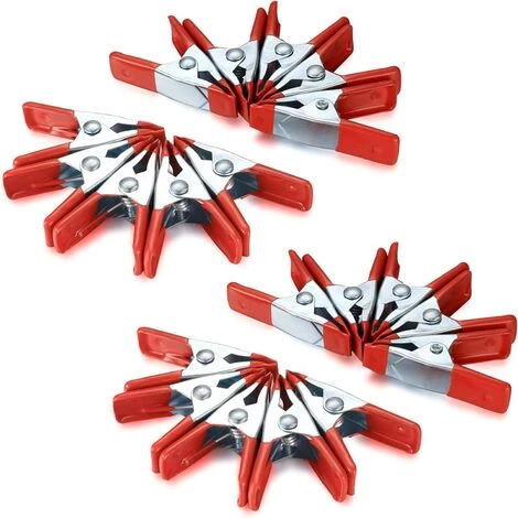 AOUGO Pinces à Ressort En Métal, Support De Poignée à Pointe Robuste Recouvert De Caoutchouc, Pinces à Bois Pour Bâche, Camping, Travail Du Bois, Outil De Fabrication De Modèles - 20 Pièces/2 Pouces 5 AOUGO Pinces à Ressort En Métal, Support De Poignée à Pointe Robuste Recouvert De Caoutchouc, Pinces à Bois Pour Bâche, Camping, Travail Du Bois, Outil De Fabrication De Modèles - 20 Pièces/2 Pouces – Image 5