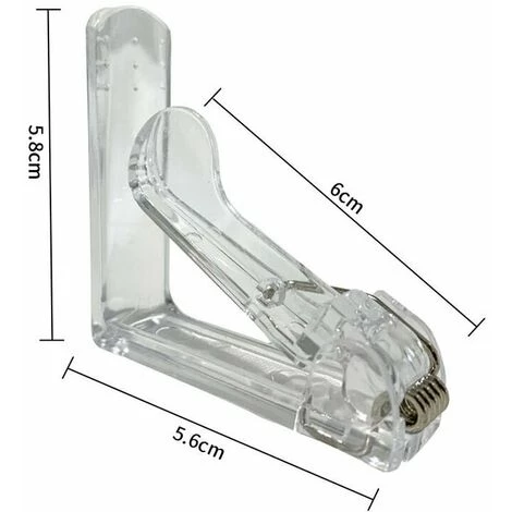 8pcs5.8x5.6cm Nappe De Couleur Transparente Nappe Boucle Clip Plastique Transparent Avec Clip De Nappe Nappe à Ressort,HANBING 2 8pcs5.8x5.6cm Nappe De Couleur Transparente Nappe Boucle Clip Plastique Transparent Avec Clip De Nappe Nappe à Ressort,HANBING – Image 2