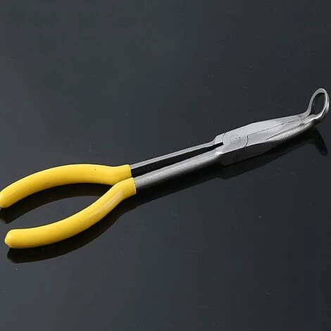 MONLY Pince à Bec Courbé Pinces à Bec Long à Bec Courbé Avec Pointe Annulaire Fabriqué En Acier à Haute Résistance 45/90 Degrés Bec Courbé Électricien DIY Craft Crafting Tool 6 X 27CM Jaune 1 Pièces 5 MONLY Pince à Bec Courbé Pinces à Bec Long à Bec Courbé Avec Pointe Annulaire Fabriqué En Acier à Haute Résistance 45/90 Degrés Bec Courbé Électricien DIY Craft Crafting Tool 6 X 27CM Jaune 1 Pièces – Image 5