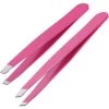 BF Pince à épiler Professionnelle 2 Pièces, Pince à épiler En Acier Inoxydable Pour Sourcils, Cils, Poils Incarnés, Fragments, Poils Du Visage (rouge)
