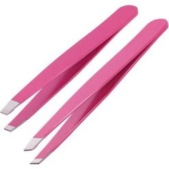 BF Pince à épiler Professionnelle 2 Pièces, Pince à épiler En Acier Inoxydable Pour Sourcils, Cils, Poils Incarnés, Fragments, Poils Du Visage (rouge)